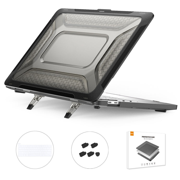 For MacBook Pro 13.3 A2251/A2289/A2338 ENKAY Hat-Prince 3 in 1 Protective Bracket  Case Cover Hard Shell with TPU Keyboard Film / Anti-dust Plugs, Version:US(Black) - MacBook Pro Cases by ENKAY | Online Shopping South Africa | PMC TechLife | Buy Now Pay Later Mobicred