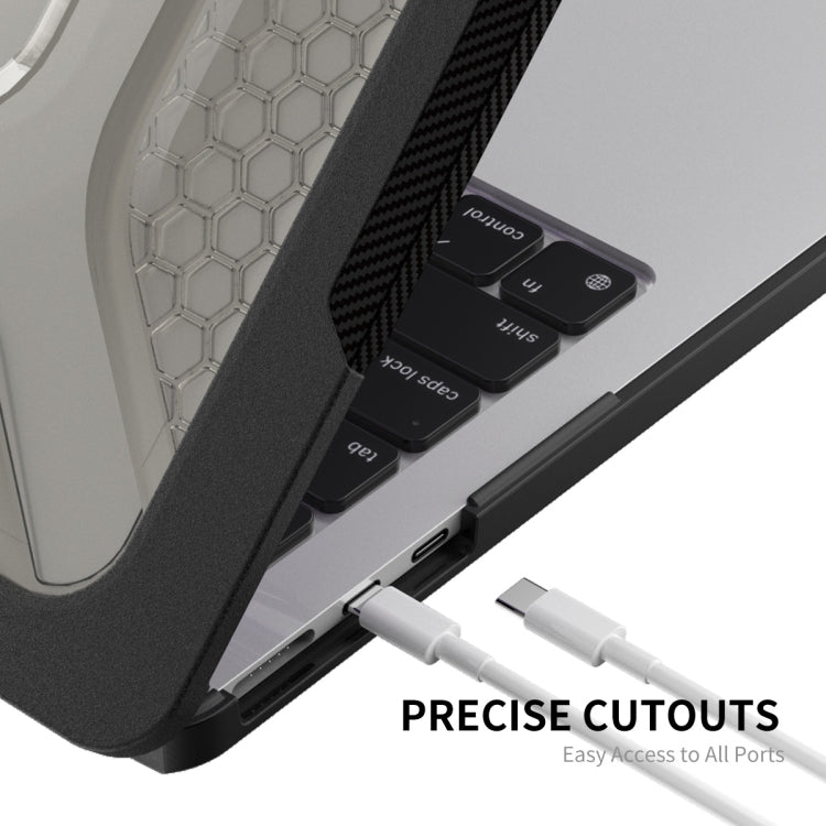 For MacBook Air 13.6 2022/2024 A2681 (M2) / A3113 (M3) ENKAY Hat-Prince 3 in 1 Protective Bracket  Case Cover Hard Shell with TPU Keyboard Film / Anti-dust Plugs, Version:US(Black) - MacBook Air Cases by ENKAY | Online Shopping South Africa | PMC TechLife | Buy Now Pay Later Mobicred