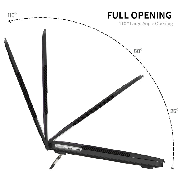 For MacBook Air 13.6 2022/2024 A2681 (M2) / A3113 (M3) ENKAY Hat-Prince 3 in 1 Protective Bracket  Case Cover Hard Shell with TPU Keyboard Film / Anti-dust Plugs, Version:US(Grey) - MacBook Air Cases by ENKAY | Online Shopping South Africa | PMC TechLife | Buy Now Pay Later Mobicred