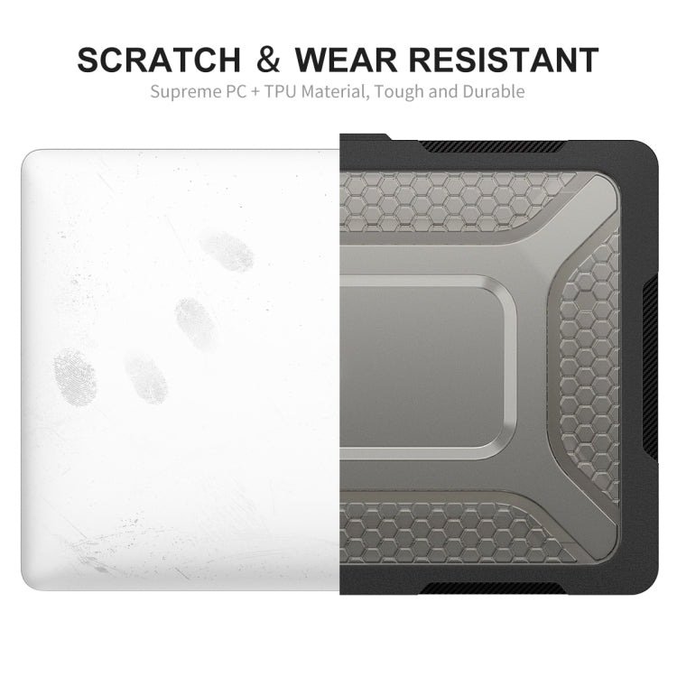 For MacBook Air 13.6 2022/2024  A2681 (M2) / A3113  (M3) ENKAY Hat-Prince 3 in 1 Protective Bracket  Case Cover Hard Shell with TPU Keyboard Film / Anti-dust Plugs, Version:EU(Grey) - MacBook Air Cases by ENKAY | Online Shopping South Africa | PMC TechLife | Buy Now Pay Later Mobicred