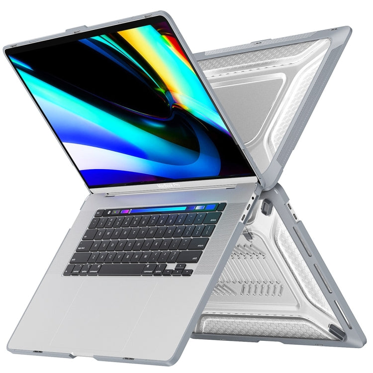 For MacBook Pro 16 A2141 ENKAY Hat-Prince 3 in 1 Protective Bracket  Case Cover Hard Shell with TPU Keyboard Film / Anti-dust Plugs, Version:US(Grey) - MacBook Pro Cases by ENKAY | Online Shopping South Africa | PMC TechLife | Buy Now Pay Later Mobicred