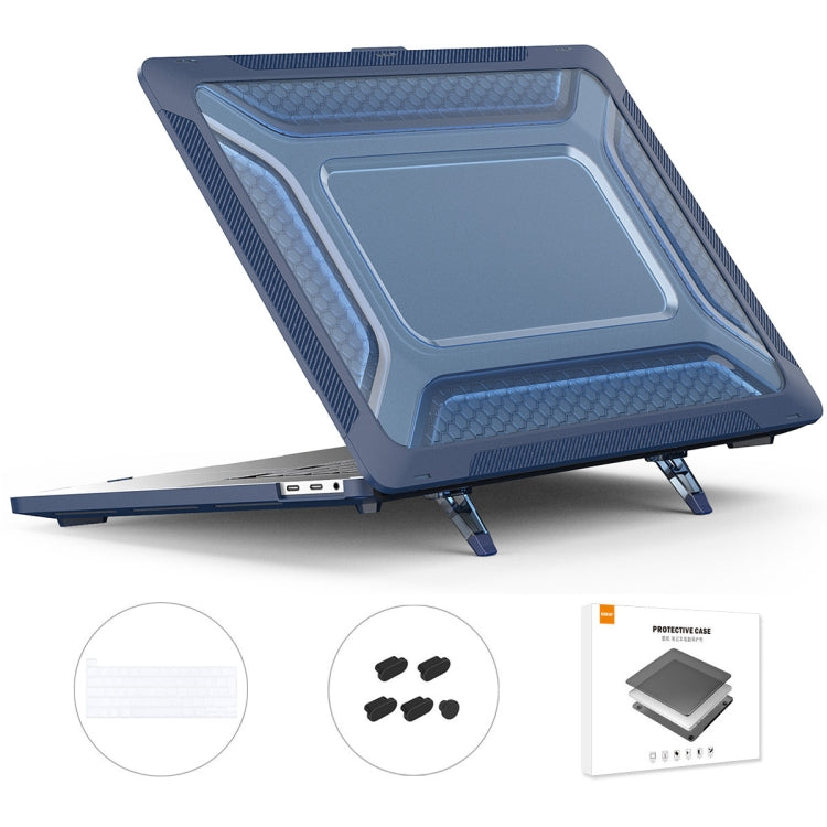 For MacBook Pro 16 A2141 ENKAY Hat-Prince 3 in 1 Protective Bracket  Case Cover Hard Shell with TPU Keyboard Film / Anti-dust Plugs, Version:EU(Blue) - free shipping - PMC TechLife - Order now!