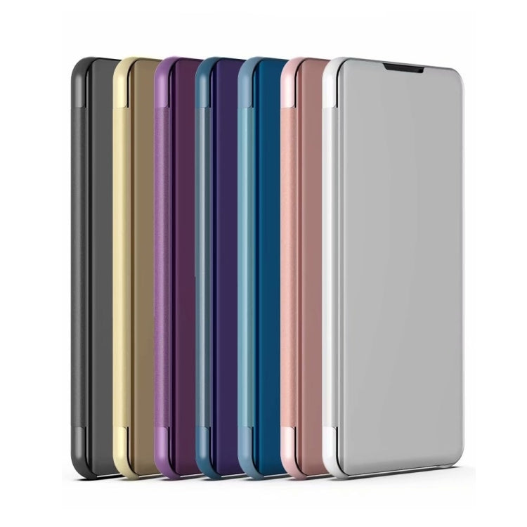 For Samsung Galaxy S23 Ultra 5G Plated Mirror Leather Phone Case with Holder(Gold) - free shipping - PMC TechLife - Order now!