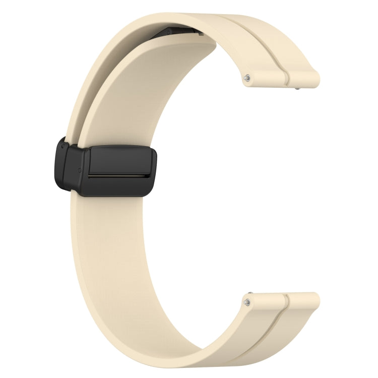 For Amazfit GTS 4 20mm Solid Color Magnetic Clasp Silicone Watch Band(Beige) - free shipping - PMC TechLife - Order now!