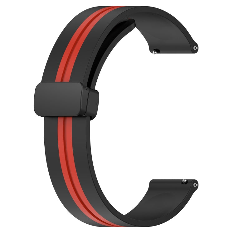 For Huawei Watch GT 2E 22mm Folding Magnetic Clasp Silicone Watch Band(Black+Red) - free shipping - PMC TechLife - Order now!