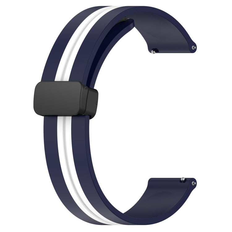 For Honor Watch GS Pro 22mm Folding Magnetic Clasp Silicone Watch Band(Midnight Blue + White) - free shipping - PMC TechLife - Order now!