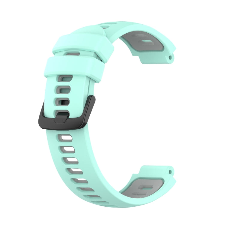 Compatible with Garmin Compatible witherunner 620 Two-Color Silicone Watch Band(Teal+Grey) - free shipping - PMC TechLife - Order now!