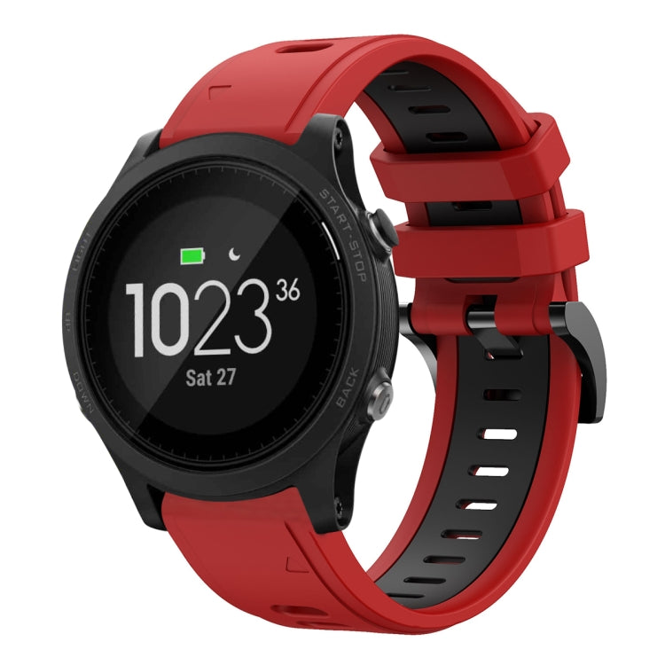 Compatible with Garmin Compatible witherunner 935 22mm Two-Color Sports Silicone Watch Band(Red+Black) - free shipping - PMC TechLife - Order now!
