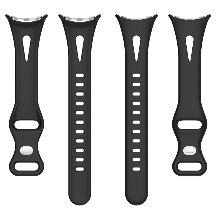 For Google Pixel Watch Water Drop Slimming Butterfly Button Solid Silicone Band(Black) - free shipping - PMC TechLife - Order now!