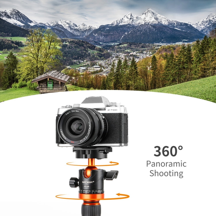 K&F CONCEPT KF31.023V3 360 Degree Rotating Panoramic Metal Tripod Ball Head with 1/4 Inch Quick Release Plate - free shipping - PMC TechLife - Order now!