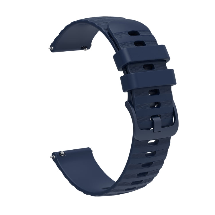 For Honor Magic Watch2 42mm 20mm Wavy Dot Pattern Solid Color Silicone Watch Band(Navy Blue) - free shipping - PMC TechLife - Order now!