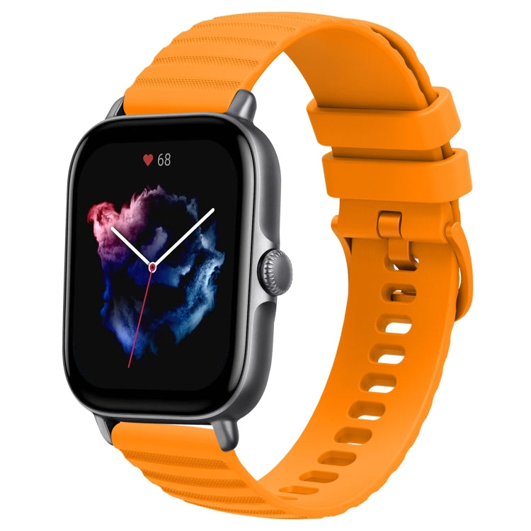 For Amazfit GTS 3 20mm Wavy Dot Pattern Solid Color Silicone Watch Band(Yellow) - free shipping - PMC TechLife - Order now!