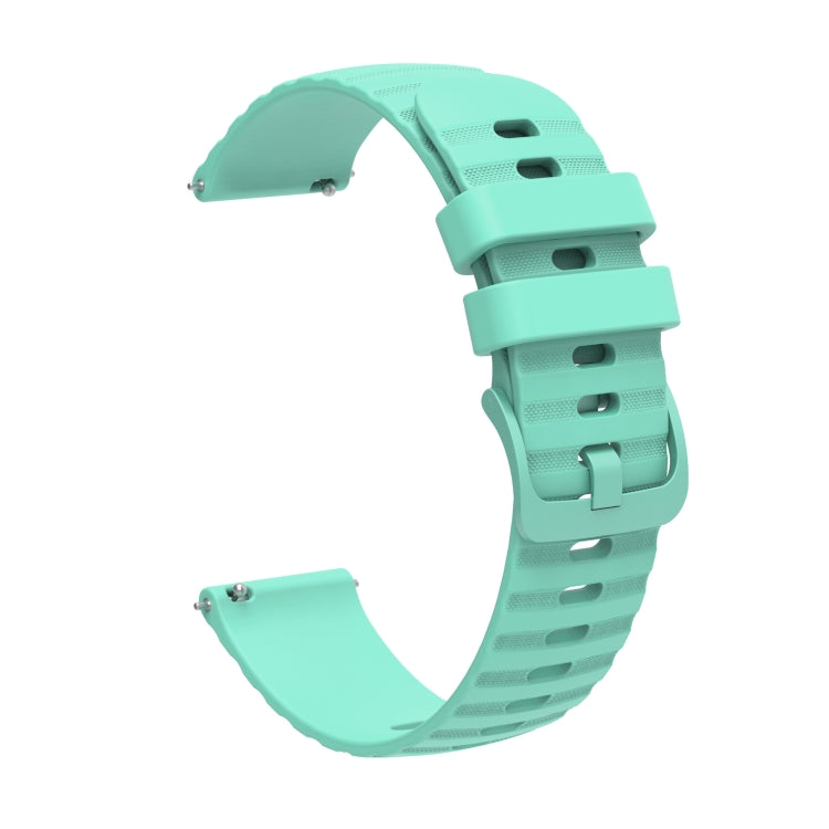 For Amazfit GTR 42MM 20mm Wavy Dot Pattern Solid Color Silicone Watch Band(Teal) - free shipping - PMC TechLife - Order now!