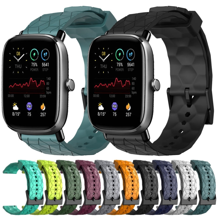 For Amazfit GTS 2 Mini 20mm Football Pattern Solid Color Silicone Watch Band(Wine Red) - free shipping - PMC TechLife - Order now!