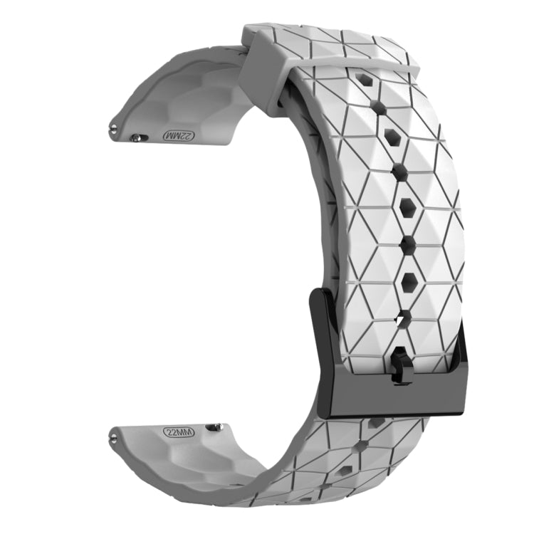 For Amazfit GTS 2 20mm Football Pattern Solid Color Silicone Watch Band(White) - free shipping - PMC TechLife - Order now!
