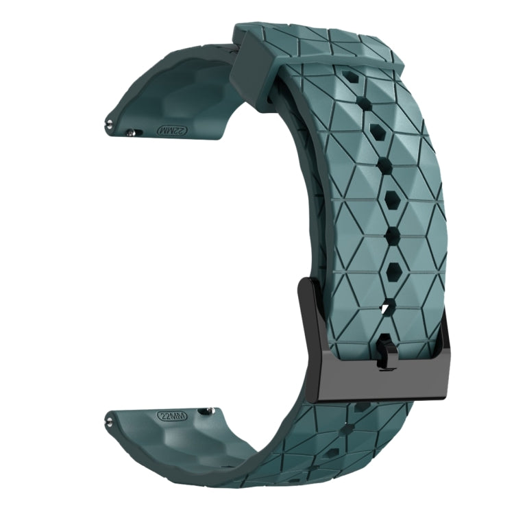 For Xiaomi MI Watch S1 22mm Football Pattern Solid Color Silicone Watch Band(Rock Cyan) - Watch Bands by PMC TechLife | Online Shopping South Africa | PMC TechLife | Buy Now Pay Later Mobicred