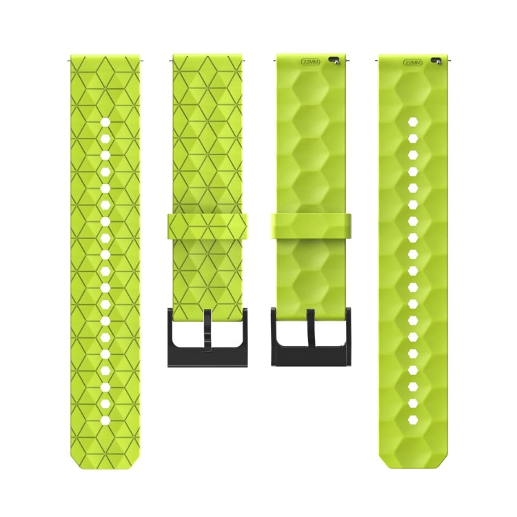 For Amazfit GTR 4 22mm Football Pattern Solid Color Silicone Watch Band(Yellow) - free shipping - PMC TechLife - Order now!
