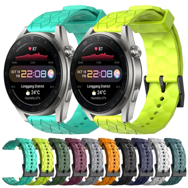 For Huawei Watch 3 Pro New 22mm Football Pattern Solid Color Silicone Watch Band(Navy Blue) - free shipping - PMC TechLife - Order now!