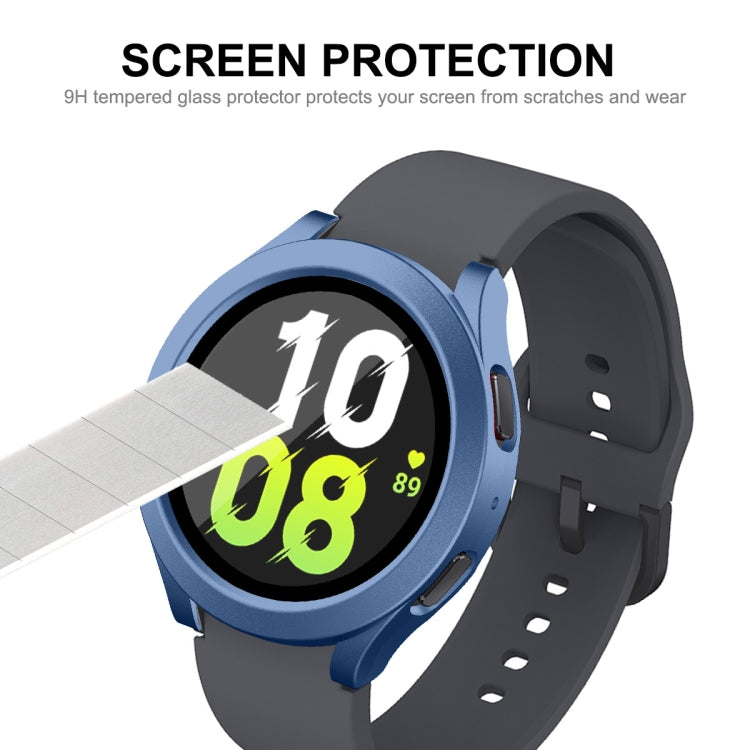 For Samsung Galaxy Watch4/5 40mm ENKAY Hat-Prince Waterproof Full Coverage PC Frame + 9H Tempered Glass Case(Rose Gold) - Watch Cases by ENKAY | Online Shopping South Africa | PMC TechLife | Buy Now Pay Later Mobicred