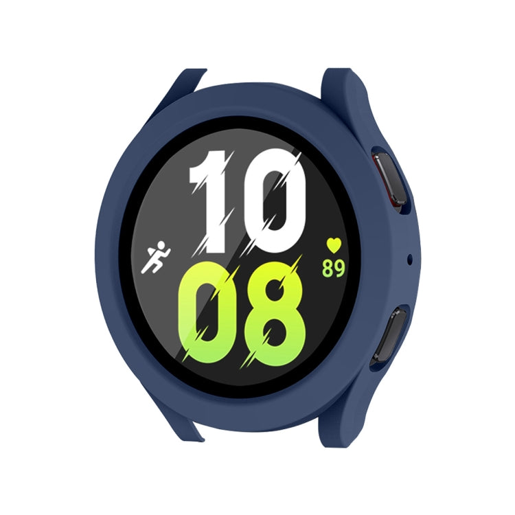 For Samsung Galaxy Watch4/5 44mm ENKAY Hat-Prince Waterproof Full Coverage PC Frame + 9H Tempered Glass Case(Dark Blue) - Watch Cases by ENKAY | Online Shopping South Africa | PMC TechLife | Buy Now Pay Later Mobicred