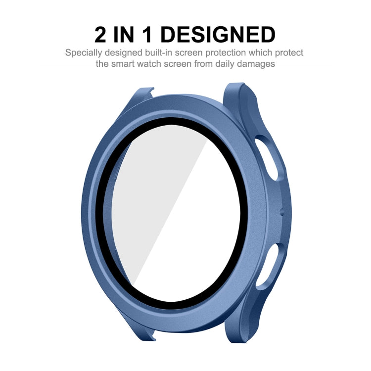 For Samsung Galaxy Watch4/5 44mm ENKAY Hat-Prince Waterproof Full Coverage PC Frame + 9H Tempered Glass Case(White) - Watch Cases by ENKAY | Online Shopping South Africa | PMC TechLife | Buy Now Pay Later Mobicred