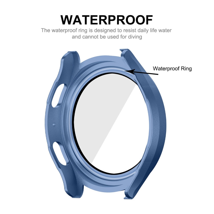For Samsung Galaxy Watch4/5 44mm ENKAY Hat-Prince Waterproof Full Coverage PC Frame + 9H Tempered Glass Case(Bright Silver) - free shipping - PMC TechLife - Order now!