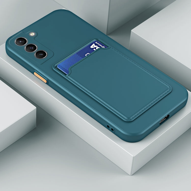 For Samsung Galaxy A54 5G Skin Feel Card TPU Contrast Color Button Phone Case(Dark Green) - Galaxy Phone Cases by PMC TechLife | Online Shopping South Africa | PMC TechLife