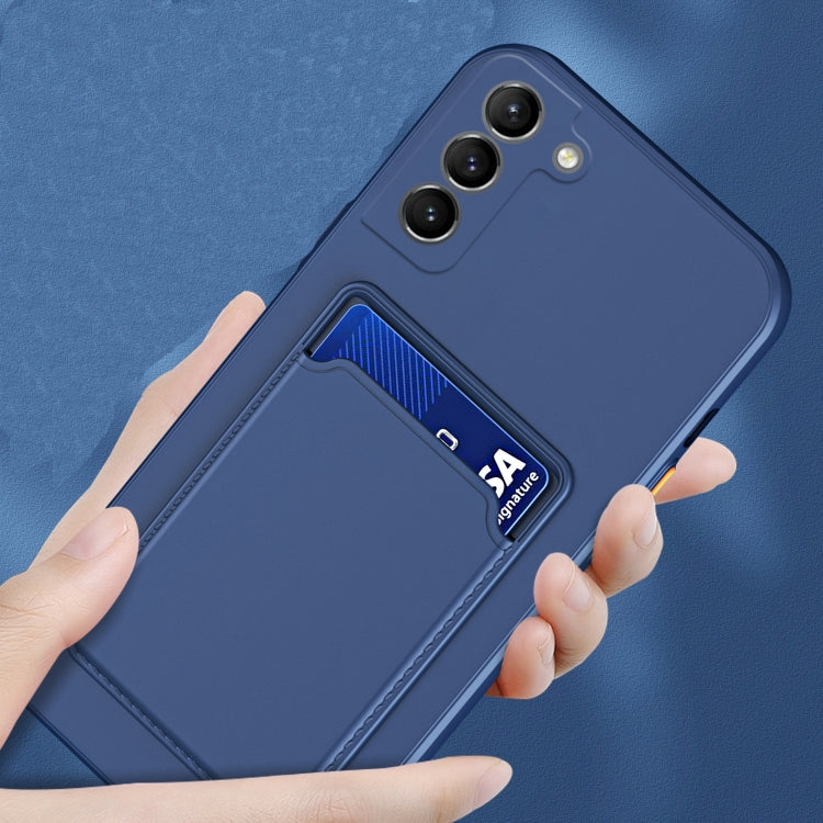 For Samsung Galaxy A54 5G Skin Feel Card TPU Contrast Color Button Phone Case(Dark Green) - Galaxy Phone Cases by PMC TechLife | Online Shopping South Africa | PMC TechLife