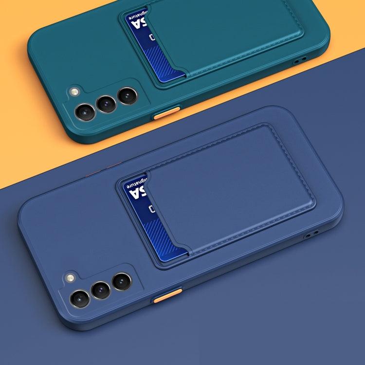 For Samsung Galaxy A34 5G Skin Feel Card TPU Contrast Color Button Phone Case(Dark Blue) - Galaxy Phone Cases by PMC TechLife | Online Shopping South Africa | PMC TechLife