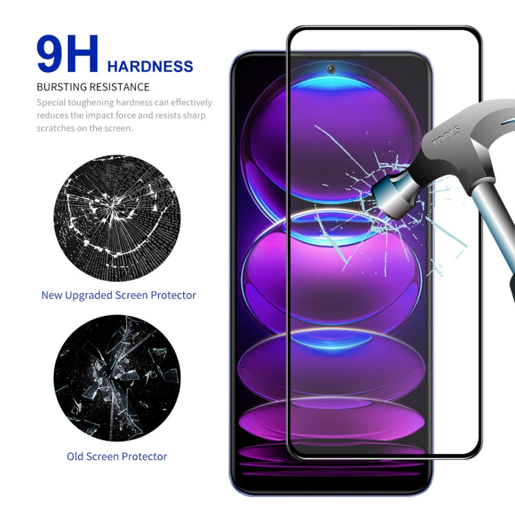 For Xiaomi Redmi Note 12 Pro+ 10pcs ENKAY Full Glue 0.26mm 9H 2.5D Tempered Glass Full Film - free shipping - PMC TechLife - Order now!
