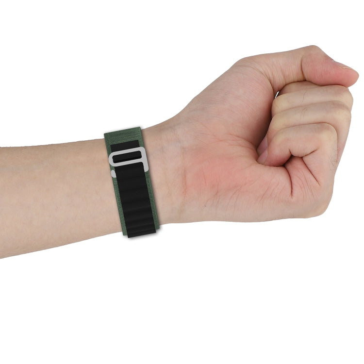 Double Color Nylon Watch Band For Apple Watch Series 8&7 45mm / SE 2&6&SE&5&4 44mm / 3&2&1 42mm(Black+Green) - free shipping - PMC TechLife - Order now!