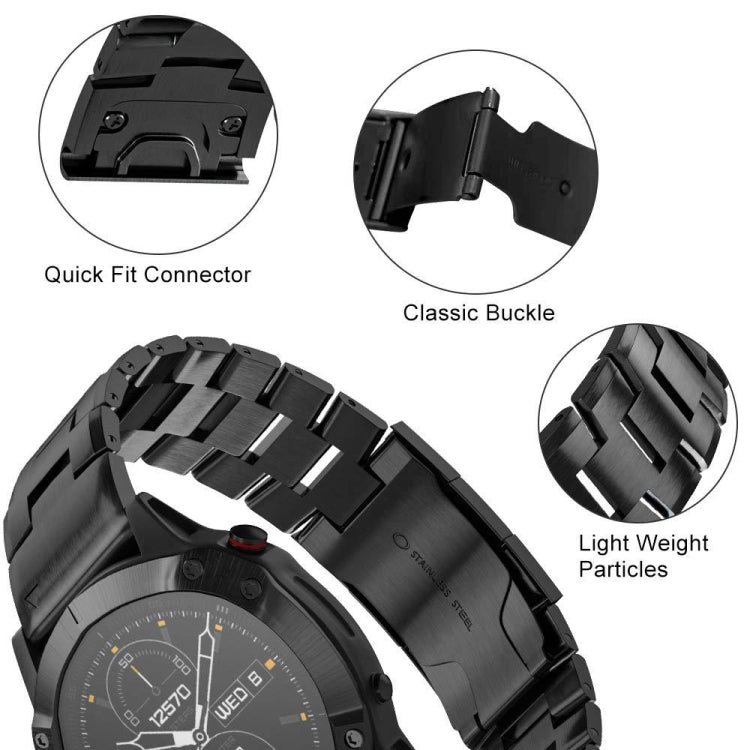 Compatible with Garmin Fenix 7 Solar 22mm Titanium Alloy Quick Release Watch Band(Black) - free shipping - PMC TechLife - Order now!