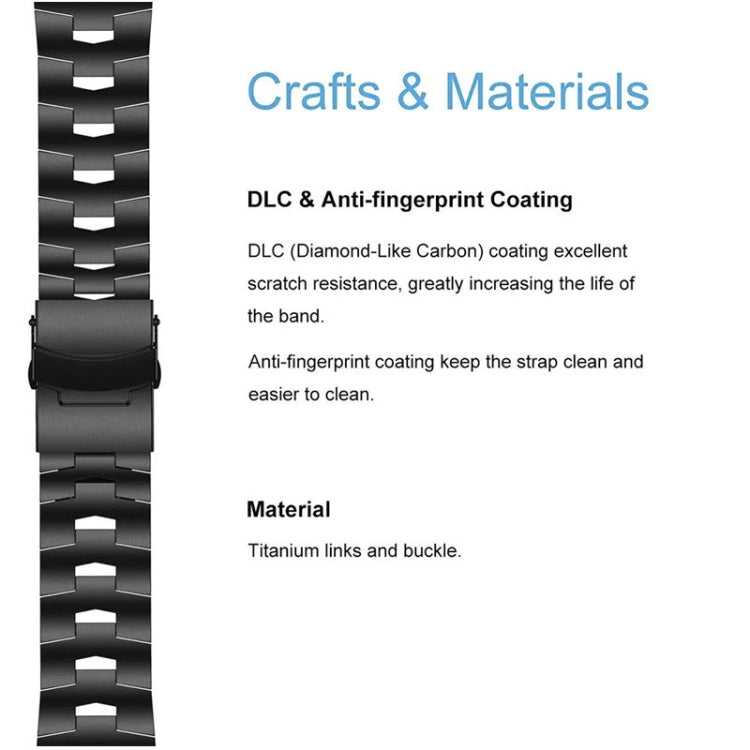 Compatible with Garmin Compatible witherunner 935 22mm Titanium Alloy Quick Release Watch Band(Black) - free shipping - PMC TechLife - Order now!