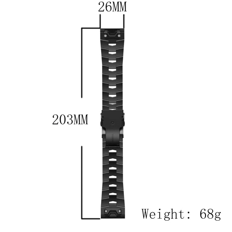 Compatible with Garmin Enduro 2 26mm Titanium Alloy Quick Release Watch Band(Black) - free shipping - PMC TechLife - Order now!