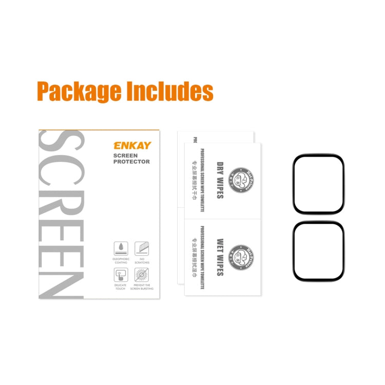 2 PCS For Redmi Watch 3 ENKAY 3D Full Coverage Soft PC Edge + PMMA HD Screen Protector Film - Screen Protector by ENKAY | Online Shopping South Africa | PMC TechLife | Buy Now Pay Later Mobicred