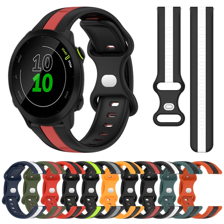 Compatible with Garmin Compatible witherunner 158 20mm Butterfly Buckle Two-Color Silicone Watch Band(Black+Green) - free shipping - PMC TechLife - Order now!