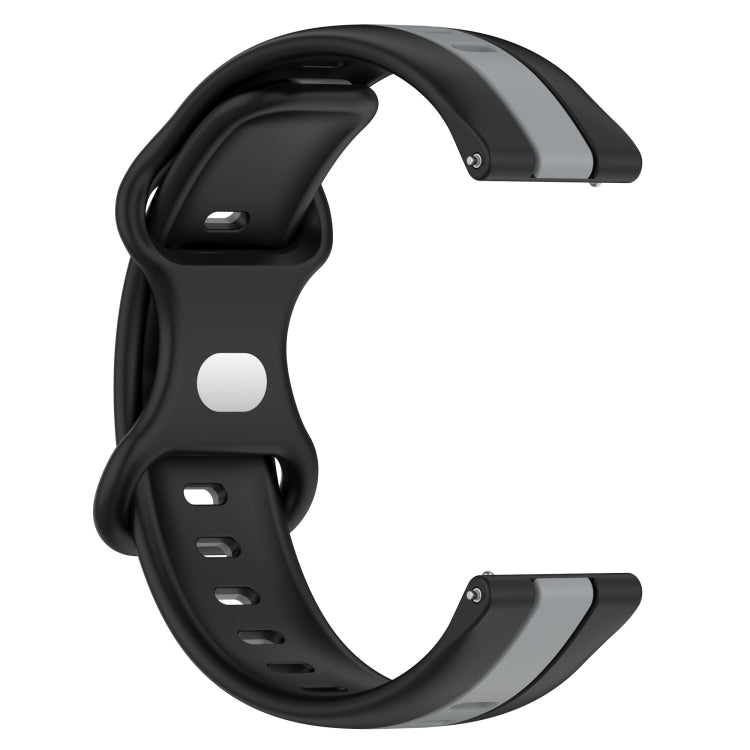 For Huawei Watch GT 2E 20mm Butterfly Buckle Two-Color Silicone Watch Band(Black+Grey) - free shipping - PMC TechLife - Order now!
