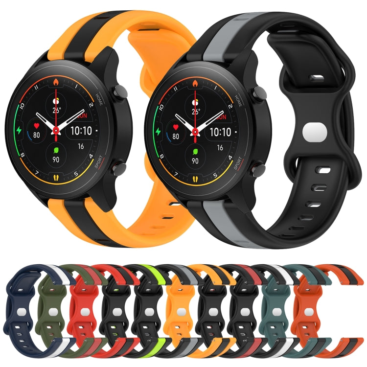 For Xiaomi MI Watch S1 Pro 22mm Butterfly Buckle Two-Color Silicone Watch Band(Red+Black) - free shipping - PMC TechLife - Order now!
