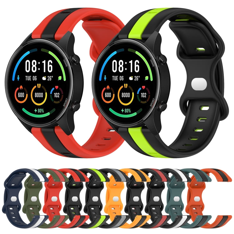 For Xiaomi MI Watch Sport 22mm Butterfly Buckle Two-Color Silicone Watch Band(Black+Grey) - free shipping - PMC TechLife - Order now!