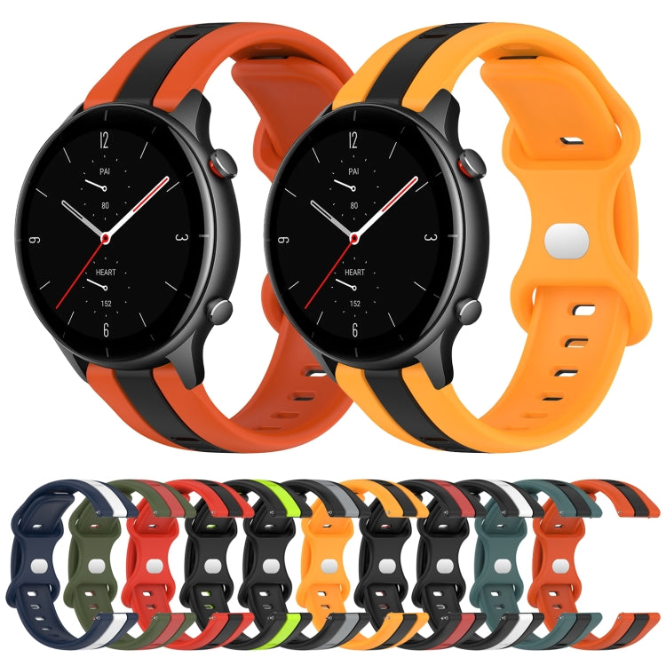 For Amazfit GTR 2e 22mm Butterfly Buckle Two-Color Silicone Watch Band(Red+Black) - free shipping - PMC TechLife - Order now!