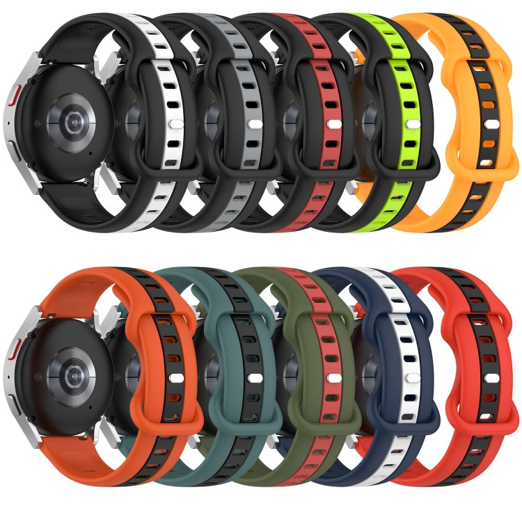 For Samsung Gear S3 Classic 22mm Butterfly Buckle Two-Color Silicone Watch Band(Orange+Black) - free shipping - PMC TechLife - Order now!