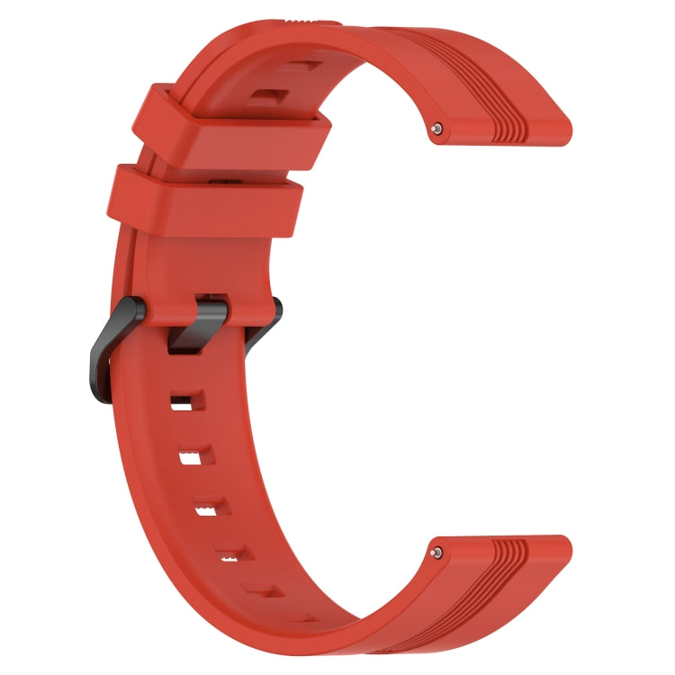 For Samsung Galaxy Watch 46mm 22mm Concave Striped Slicone Watch Band(Red) - free shipping - PMC TechLife - Order now!