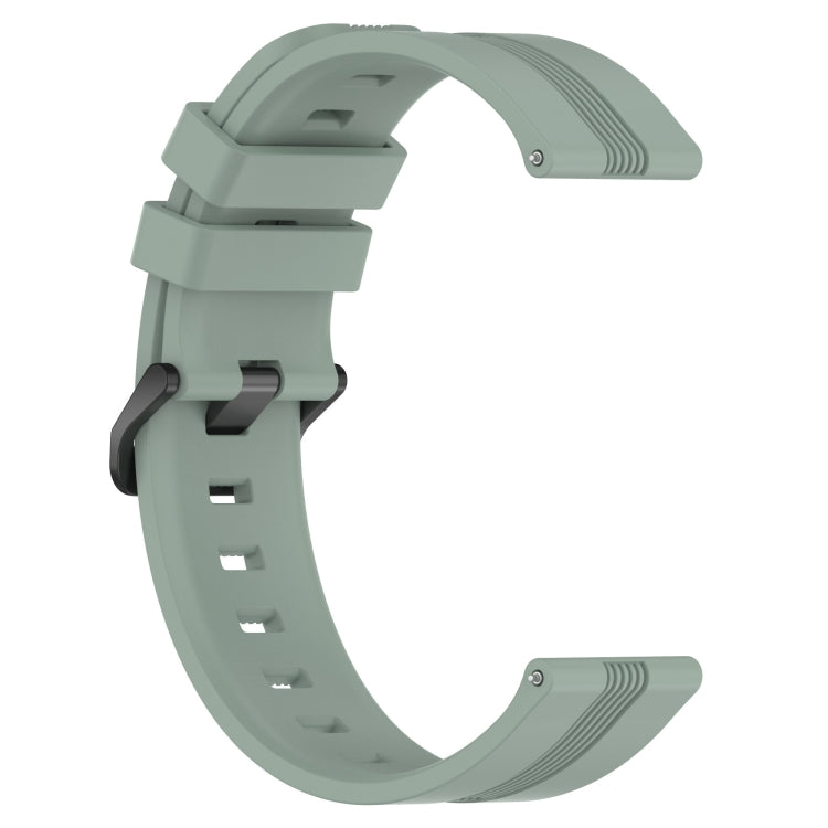 For Samsung Gear S3 Classic 22mm Concave Striped Slicone Watch Band(Grayish Green) - free shipping - PMC TechLife - Order now!