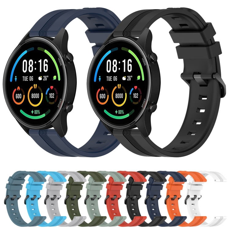For Xiaomi MI Watch Color 22mm Concave Striped Slicone Watch Band(Sky Blue) - free shipping - PMC TechLife - Order now!