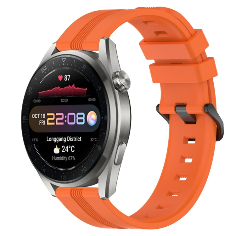 For Huawei Watch 3 Pro New 22mm Concave Striped Slicone Watch Band(Orange) - free shipping - PMC TechLife - Order now!
