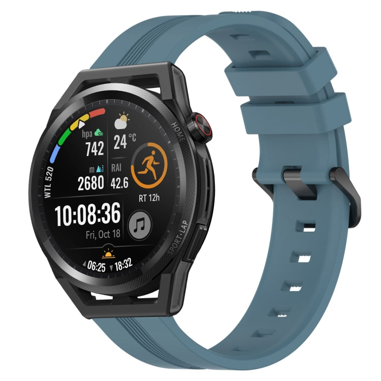 For Huawei Watch GT Runner 22mm Concave Striped Slicone Watch Band(Rock Cyan) - free shipping - PMC TechLife - Order now!
