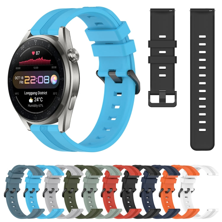 For Huawei Watch 3 Pro 22mm Concave Striped Slicone Watch Band(Orange) - free shipping - PMC TechLife - Order now!