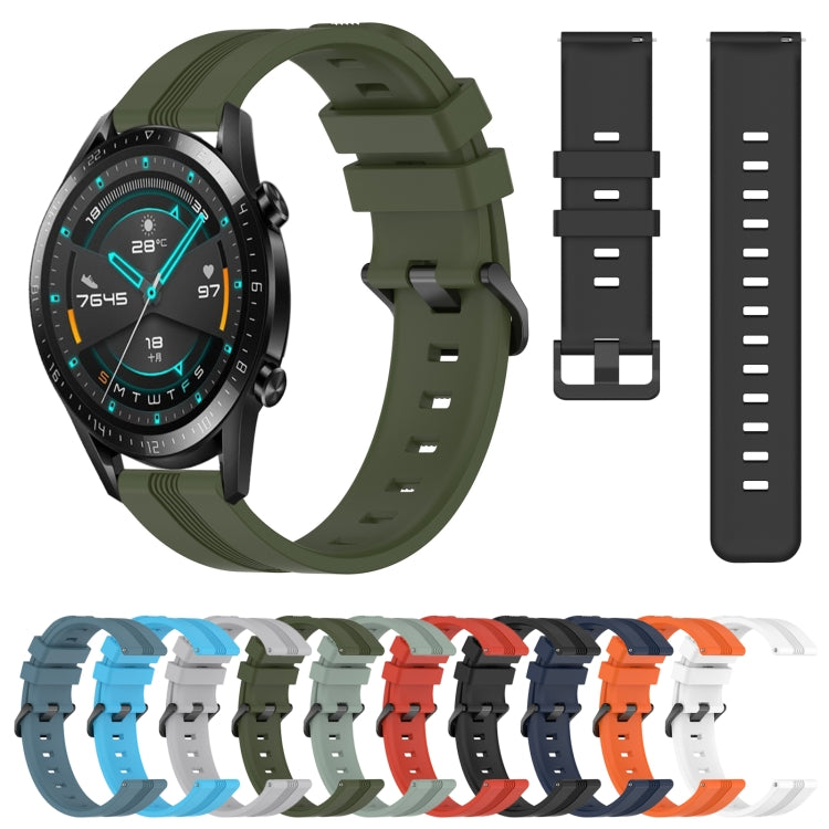For Huawei GT2 46mm 22mm Concave Striped Slicone Watch Band(Sky Blue) - free shipping - PMC TechLife - Order now!