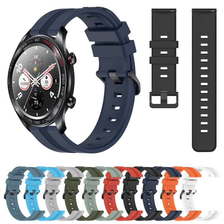 For Honor Watch Dream 22mm Concave Striped Slicone Watch Band(Red) - free shipping - PMC TechLife - Order now!