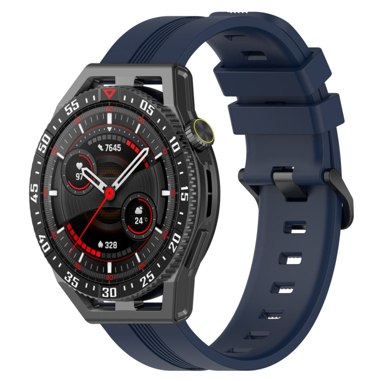 For Huawei Watch GT3 SE 22mm Concave Striped Slicone Watch Band(Navy Blue) - free shipping - PMC TechLife - Order now!
